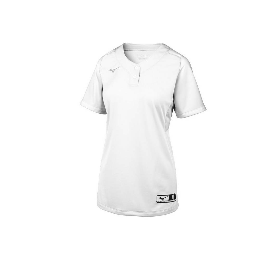 Jersey Mizuno Softball Aerolite 2-Button Para Mujer Blancos 6139508-TQ
